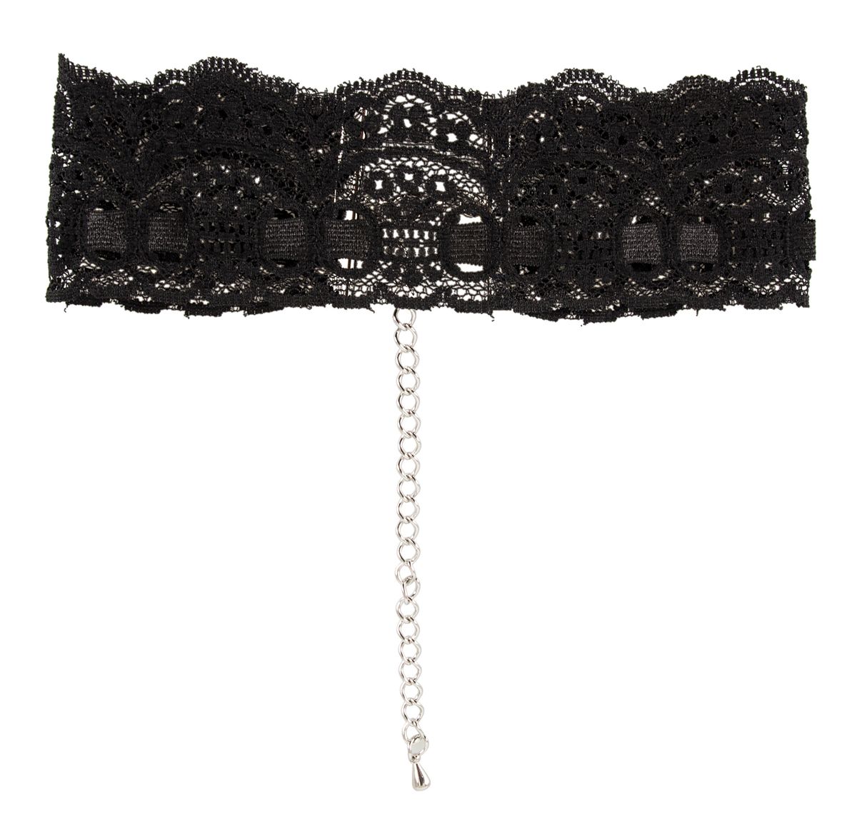 Kanten halsband - Zwart