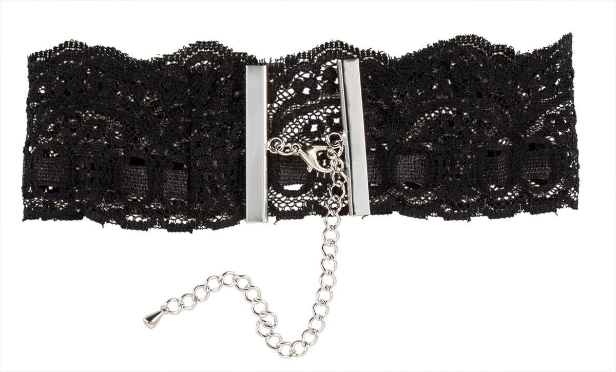 Kanten halsband - Zwart