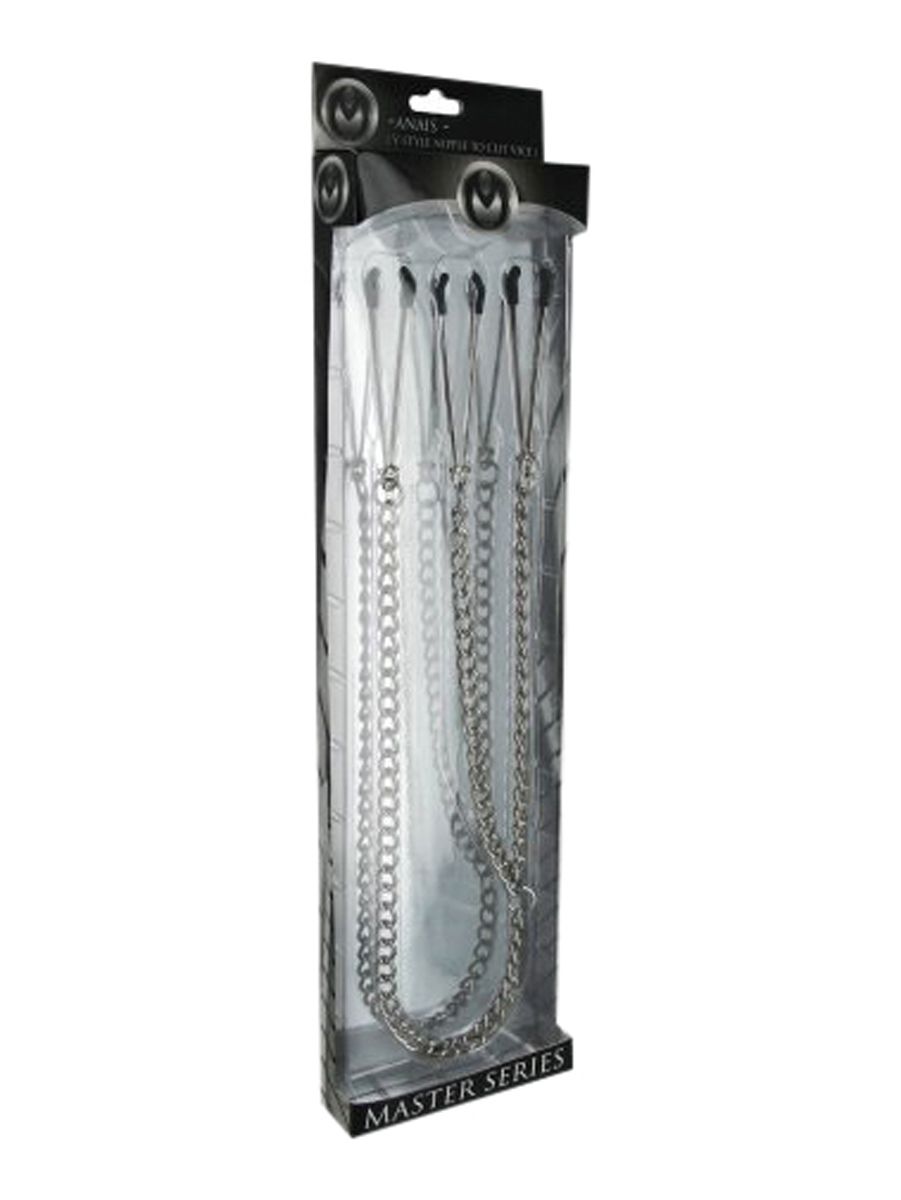 Tepel naar clitoris klemset