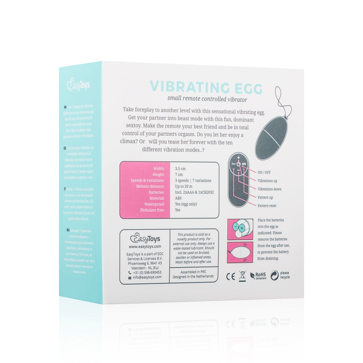 EasyToys - Vibratie Ei - Roze