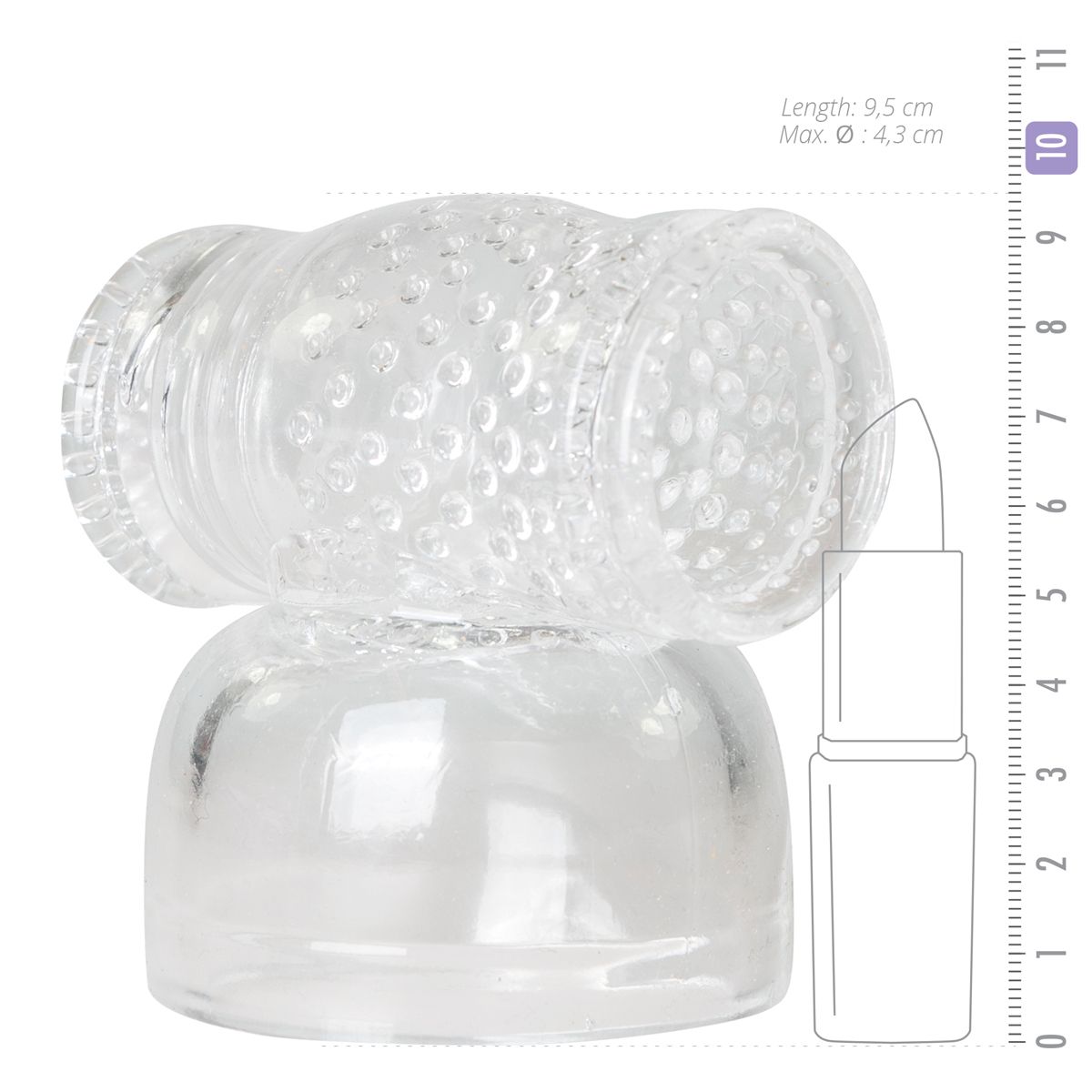 EasyToys Wand Collectie – Opzetstuk Met Masturbator - Helder