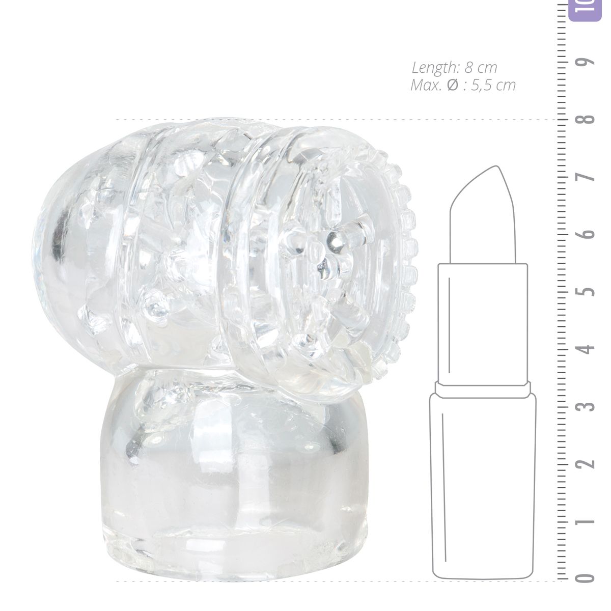 EasyToys Wand Collectie – Opzetstuk Met Masturbator - Helder