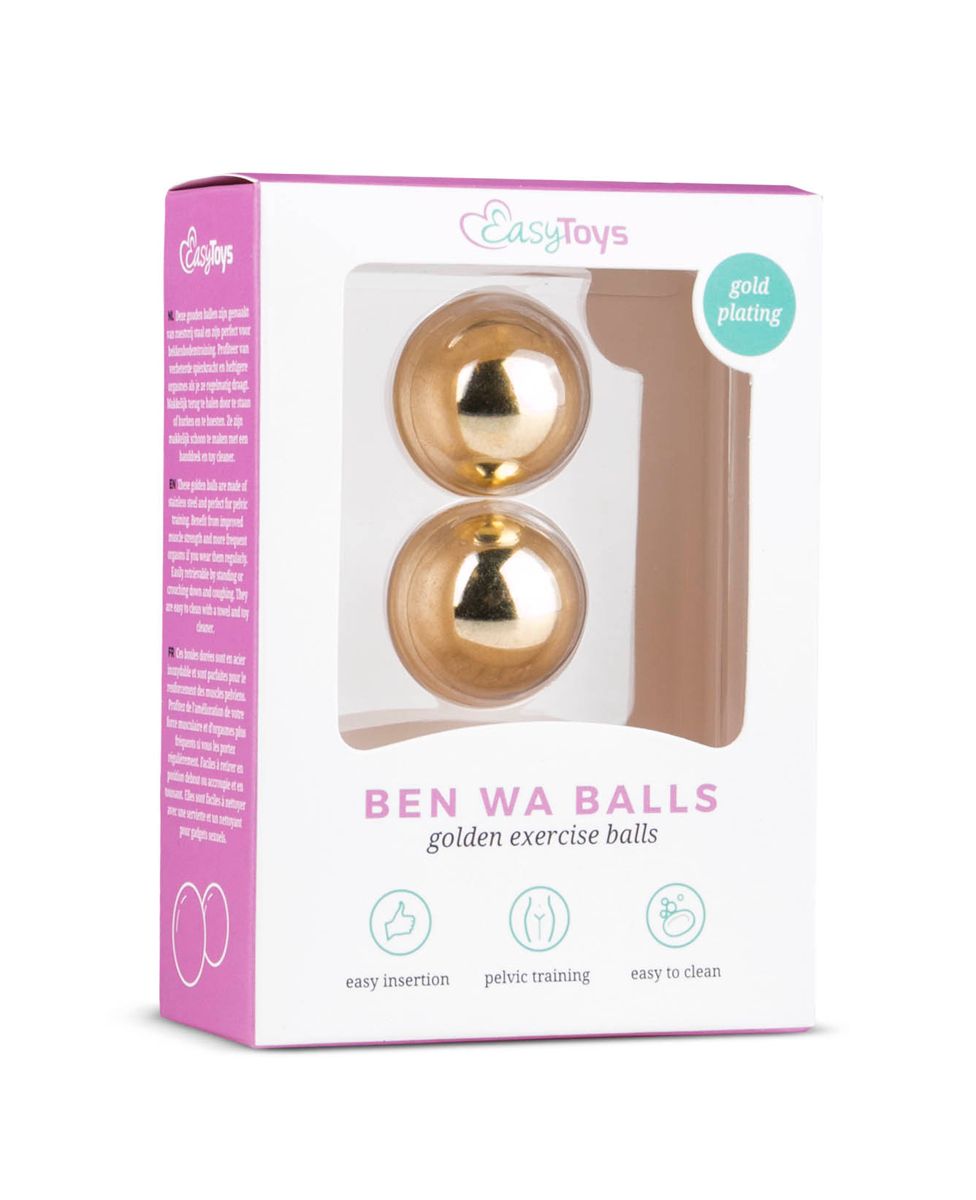 Easytoys Ben Wa Ballen 25 mm - Goudkleurig