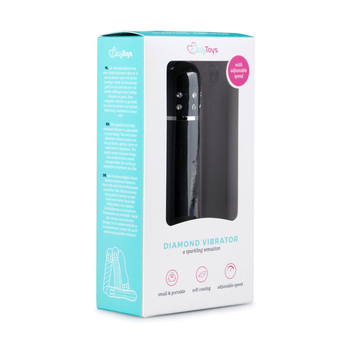 Easytoys Mini-vibrator Glad - Zwart