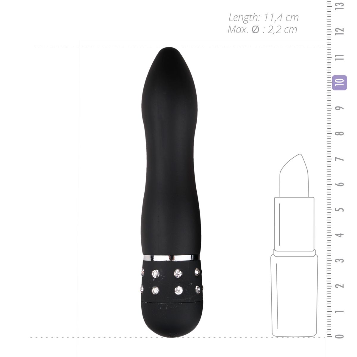 Easytoys Mini-vibrator Glad - Zwart