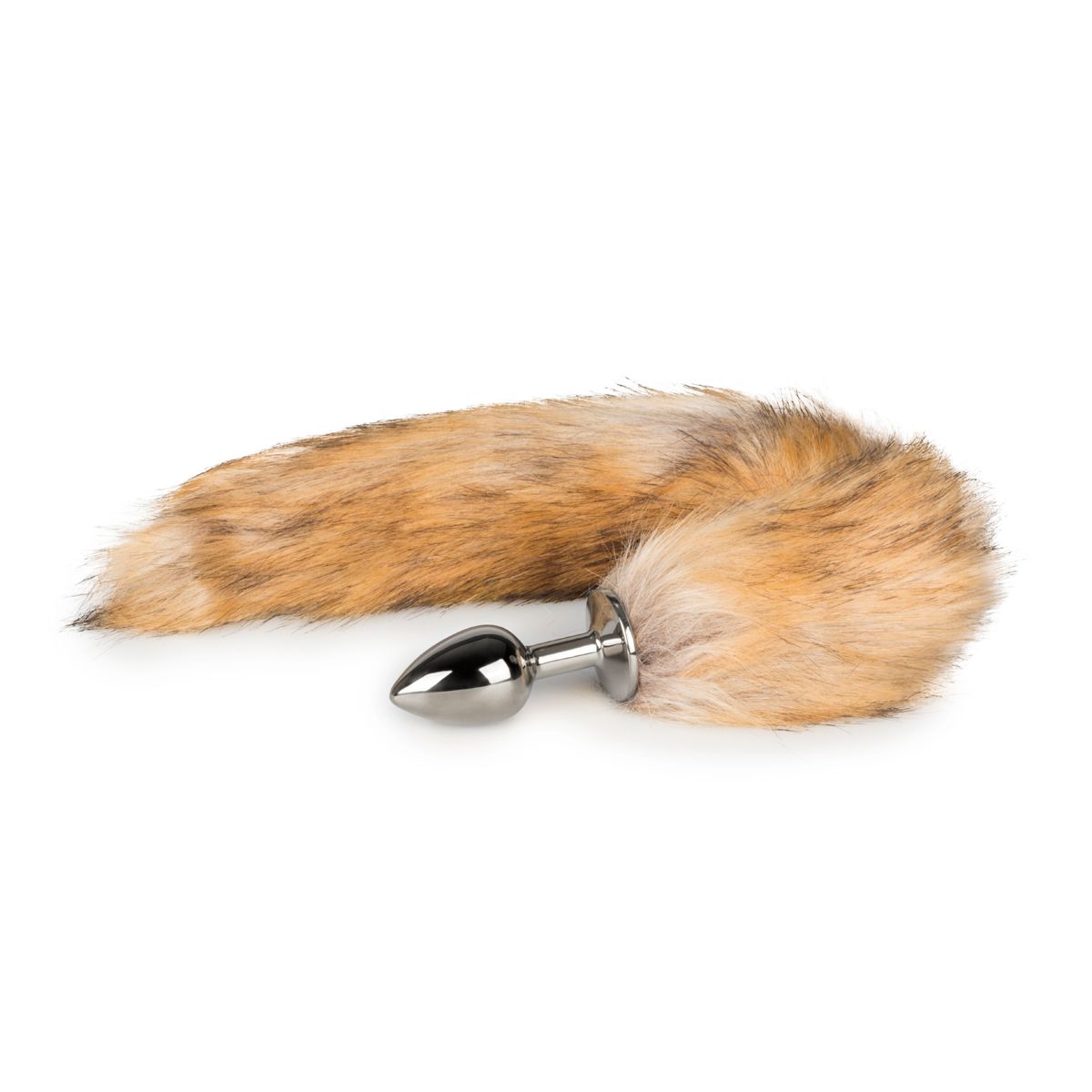 EasyToys – FETISH COLLECTIE Buttplug Zilver – Beige Vossenstaart