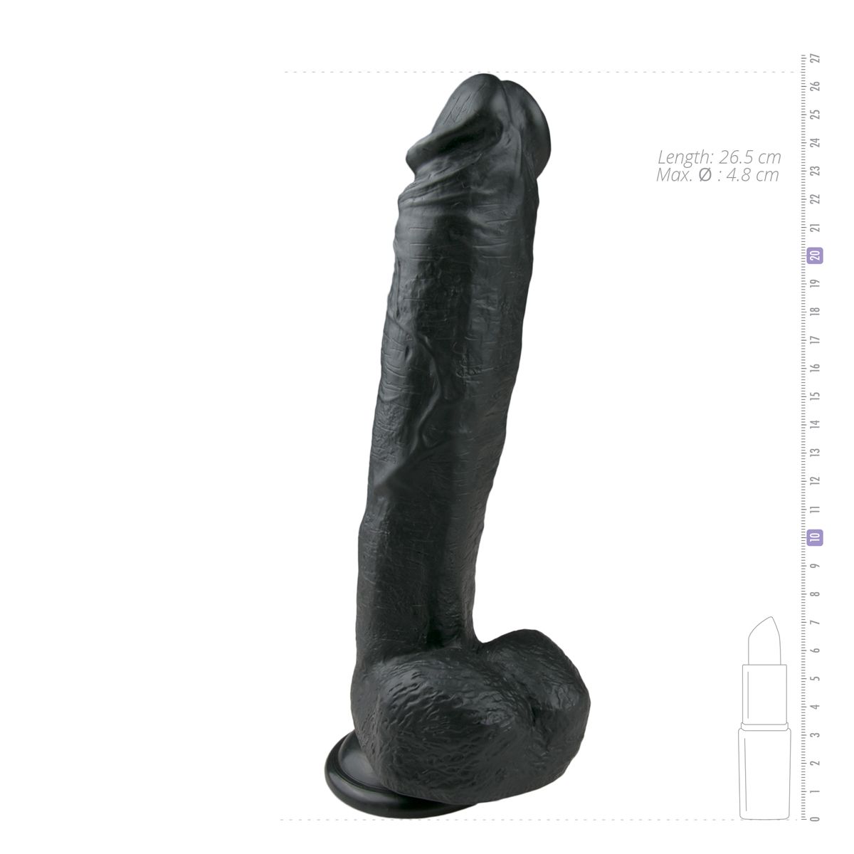 Eigenschappen Dildo Met Balzak - 26,5 cm