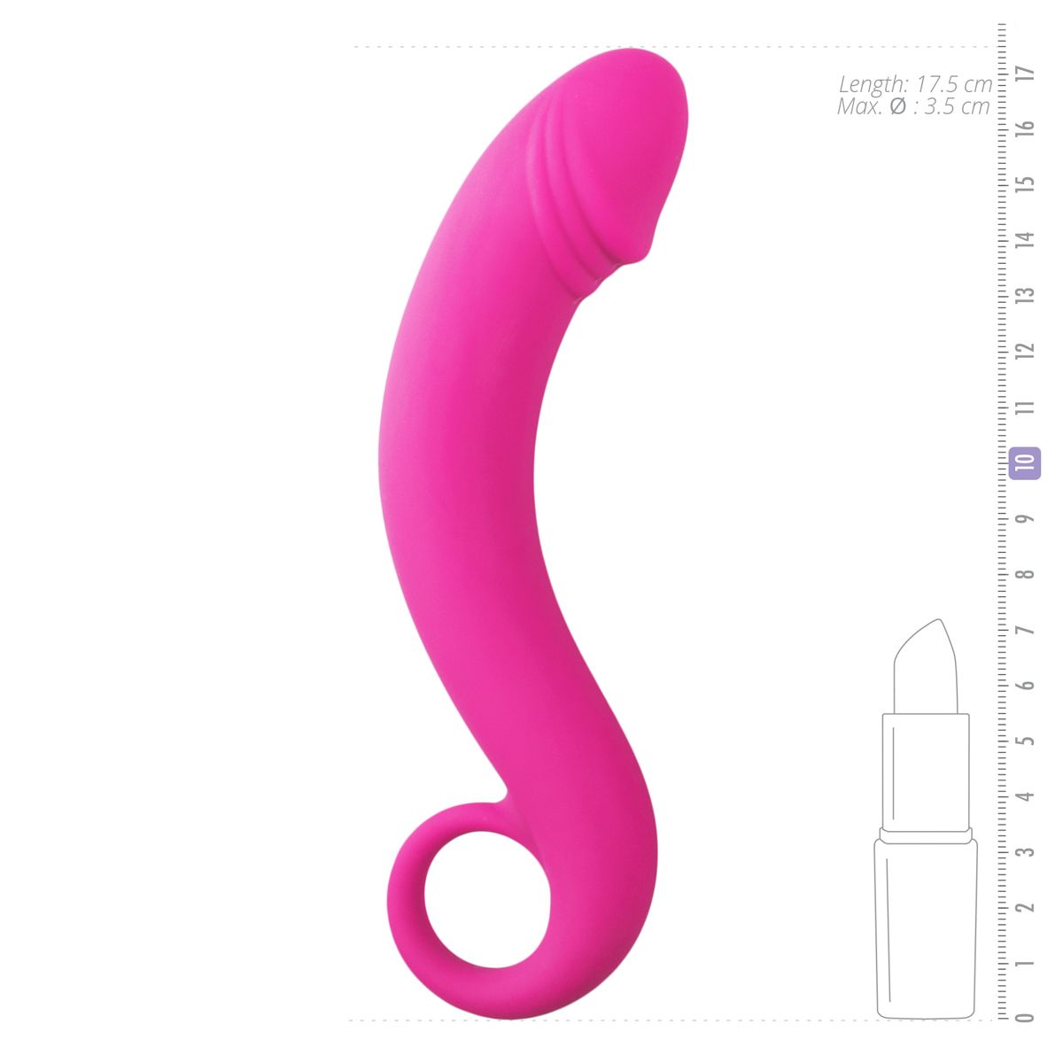 Siliconen prostaat-dildo - roze