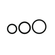 Cockringset - drie maten - zwart