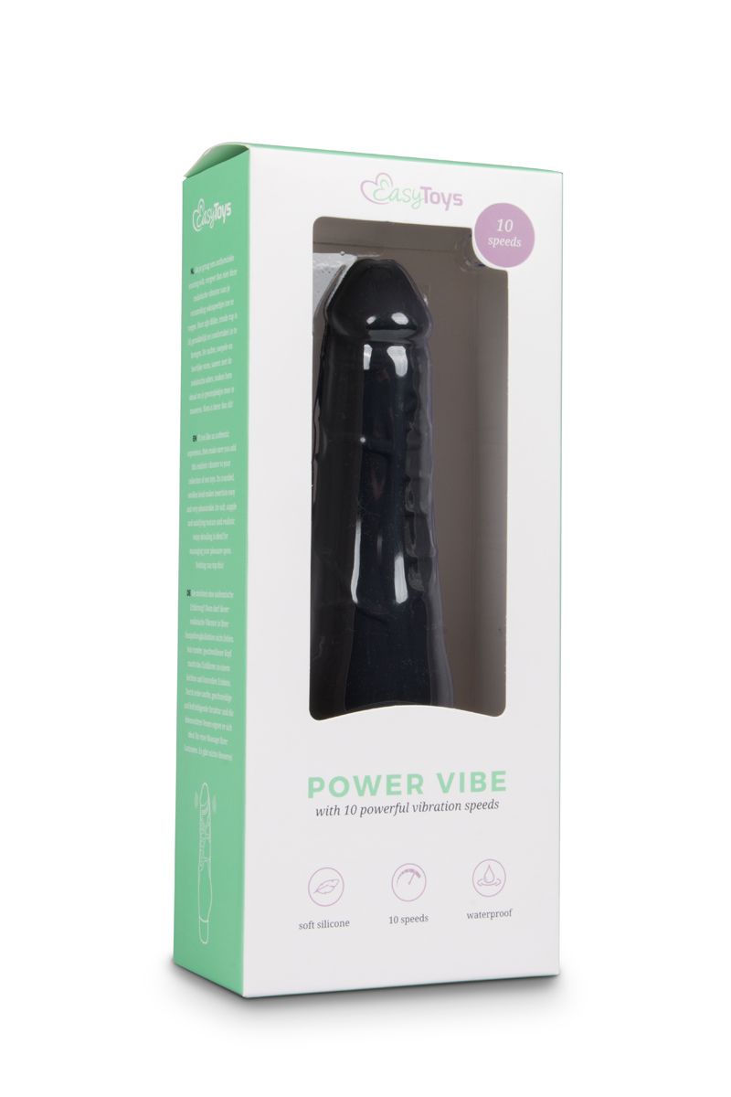 siliconen vibrator - zwart