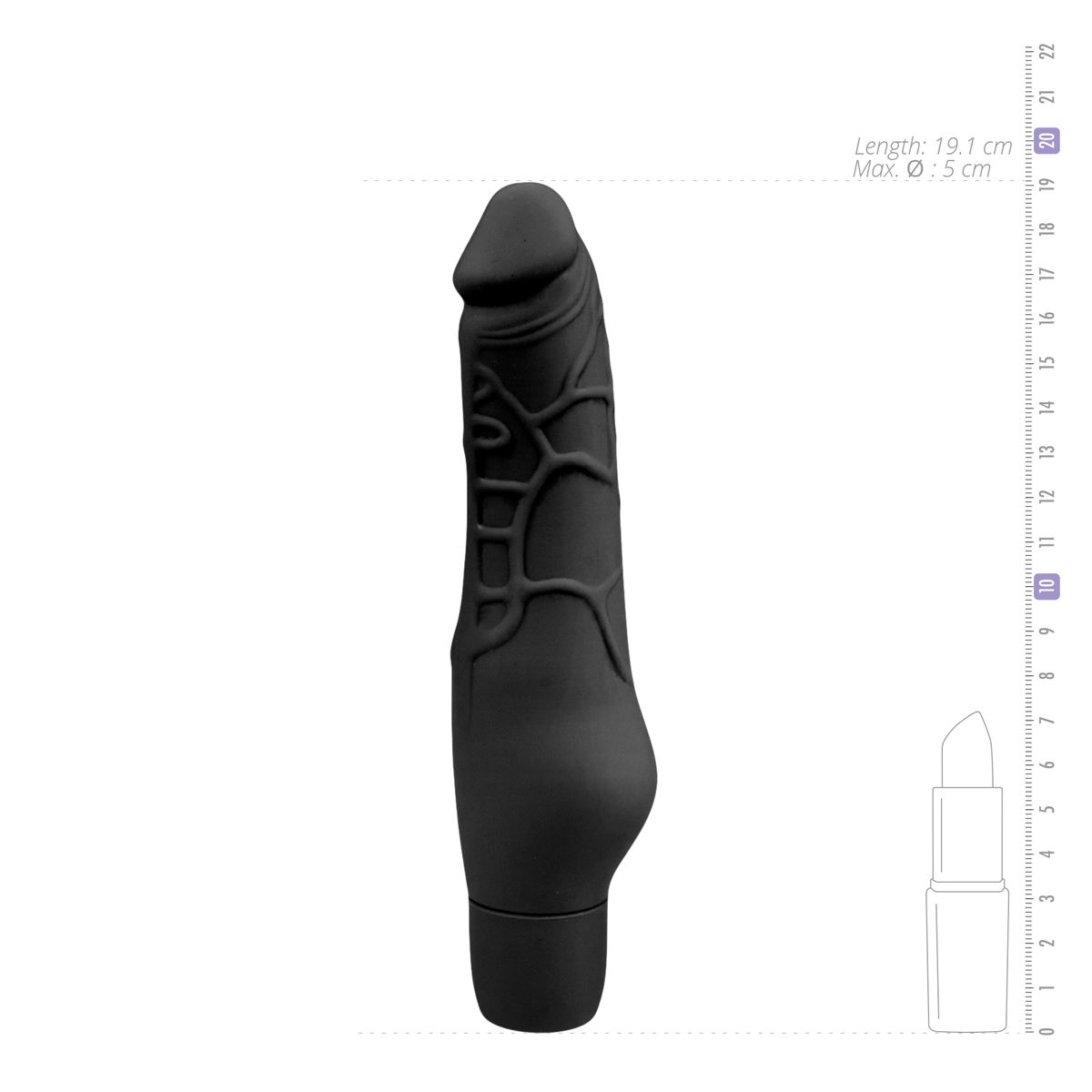 siliconen vibrator - zwart