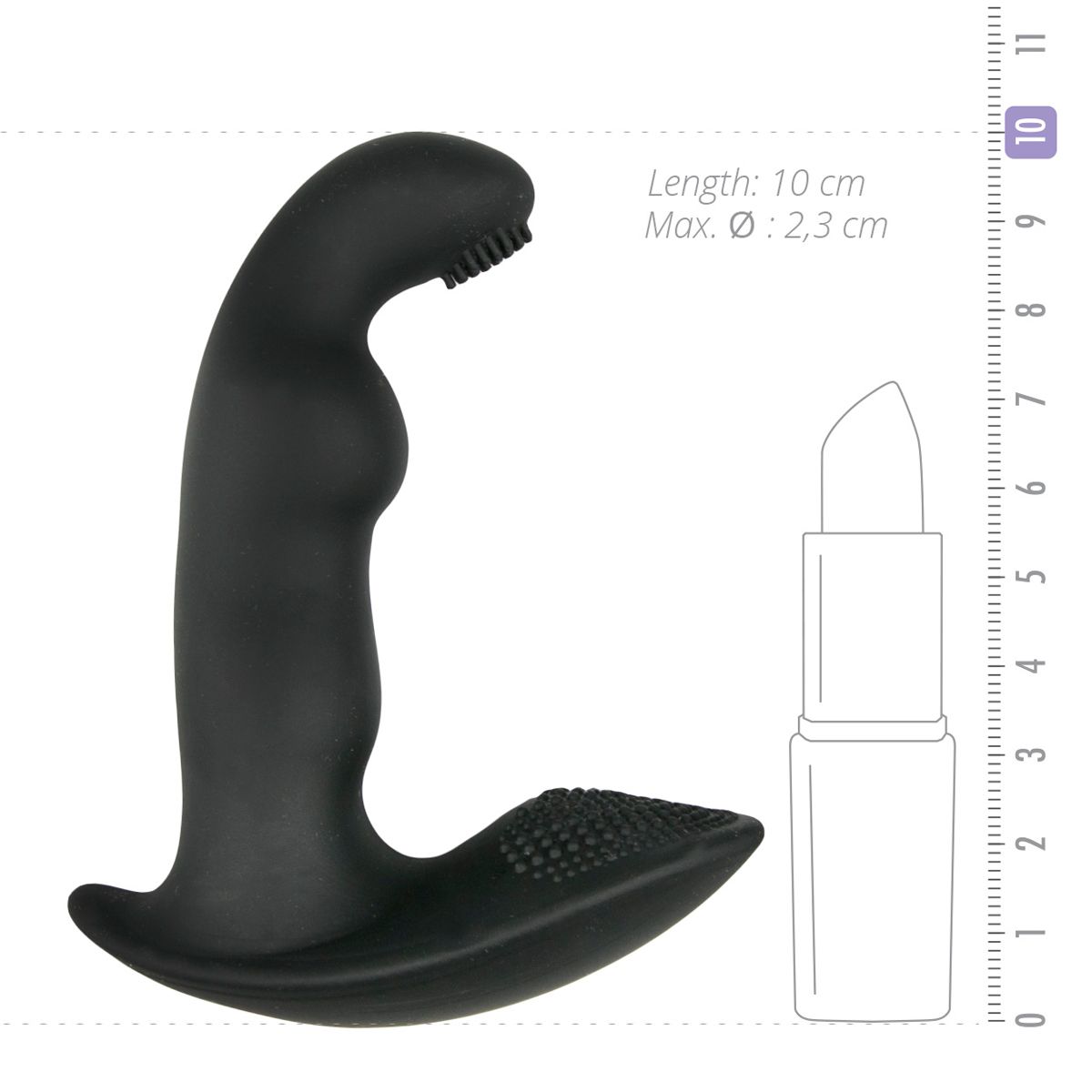 Dynamische Duke Geribbelde Prostaat Vibrator - Zwart