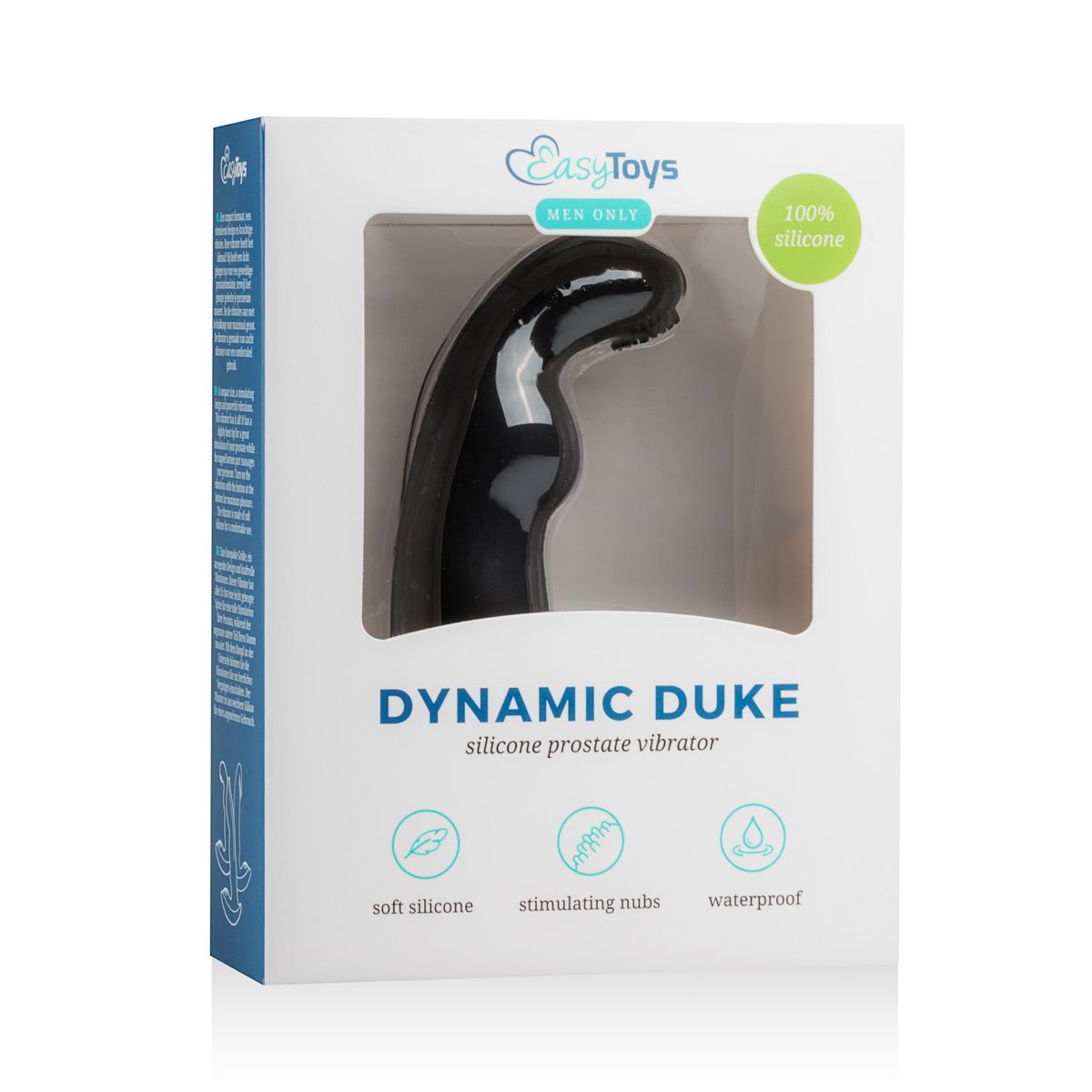 Dynamische Duke Geribbelde Prostaat Vibrator - Zwart