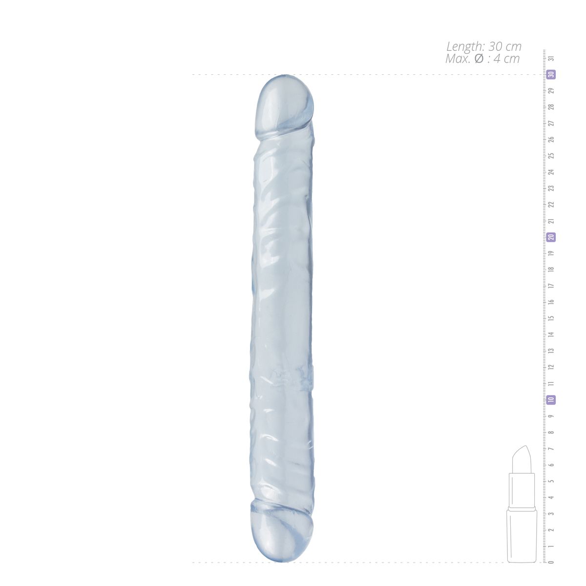 Crystal Jellies Dubbeldildo - Transparant
