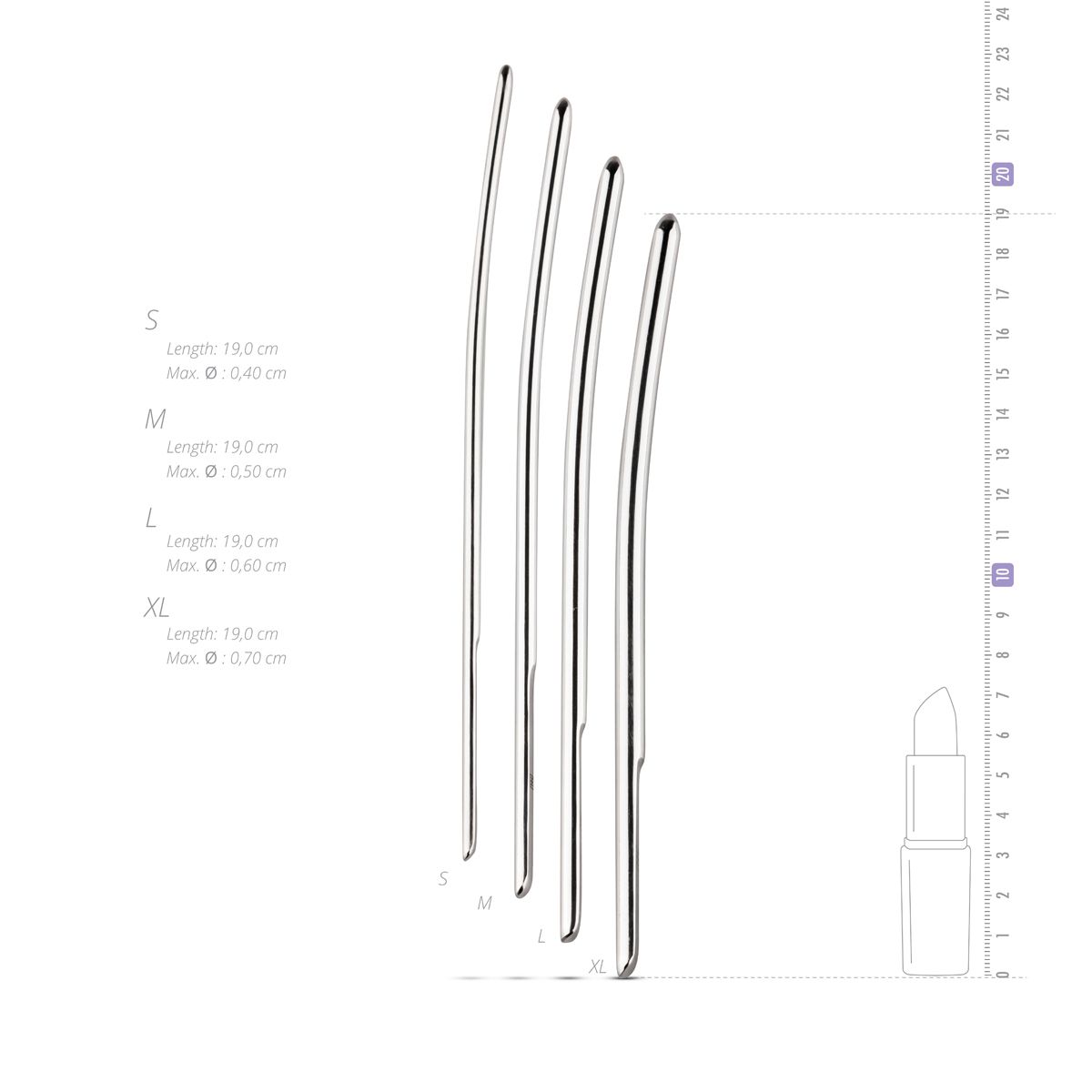 Sinner - Metalen Dilatatorset 4-7mm - 4 Stuks