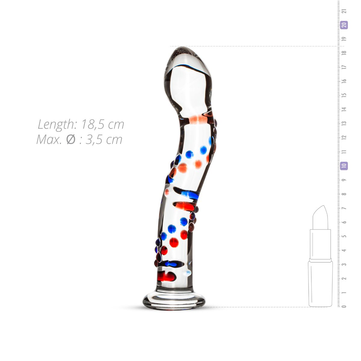 Glazen G-Spot/Prostaatdildo nr. 3