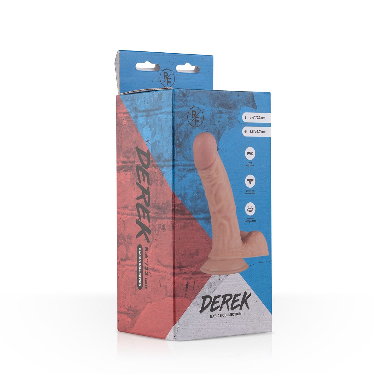 Derek complete Dildo Met Balzak - 22 cm