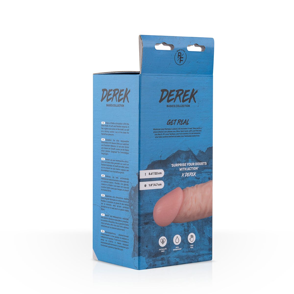 Derek complete Dildo Met Balzak - 22 cm