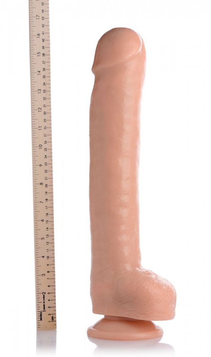 The Destroyer uitgebreide XXL Dildo Met Balzak - 32 cm