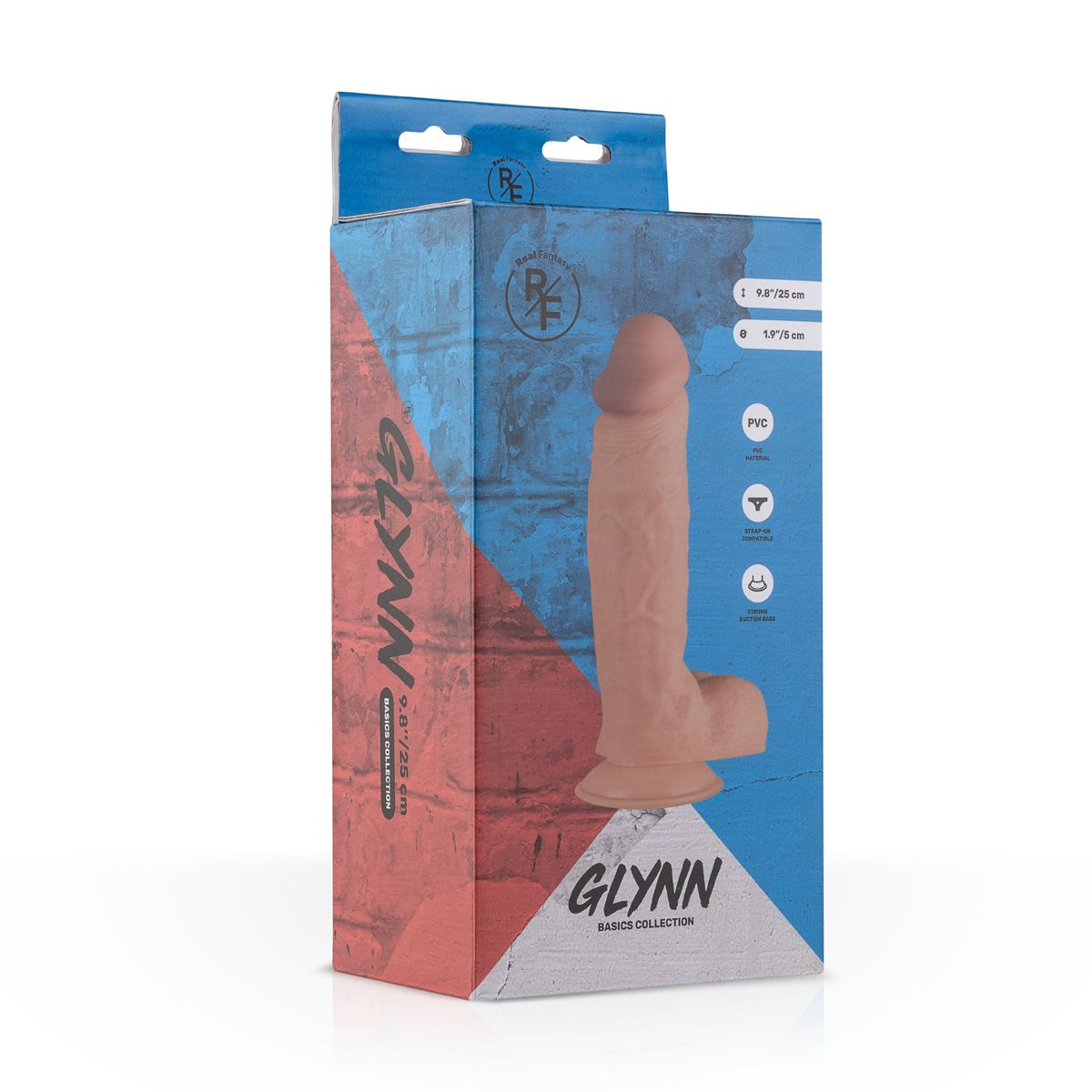 Glynn uitgebreide Dildo Met Balzak - 25 cm