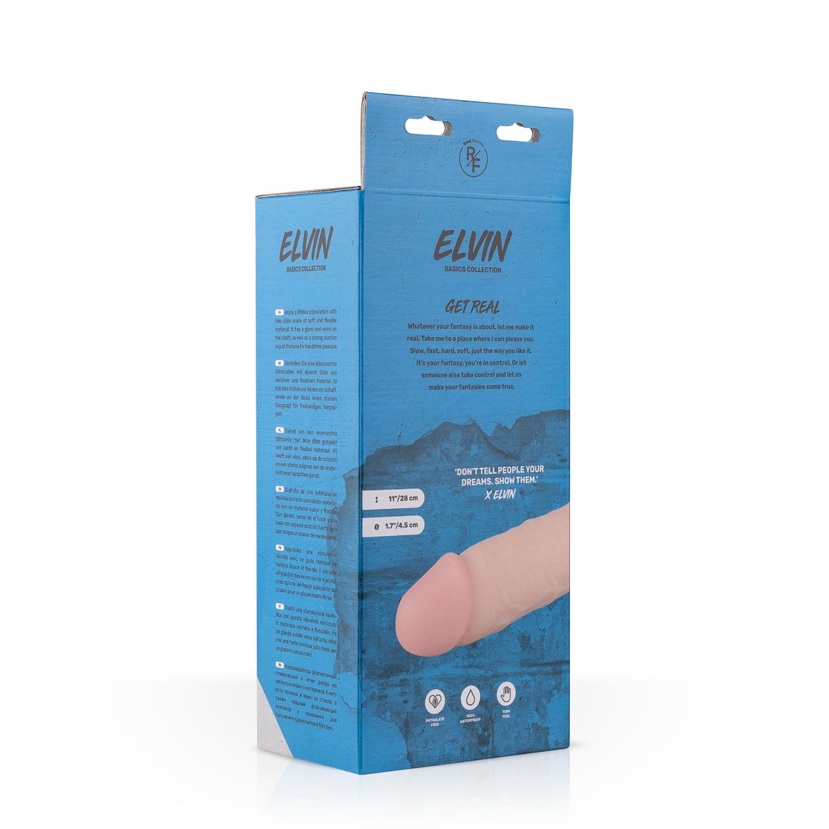 Elvin uitgebreide Dildo Met Balzak - 27,5 cm