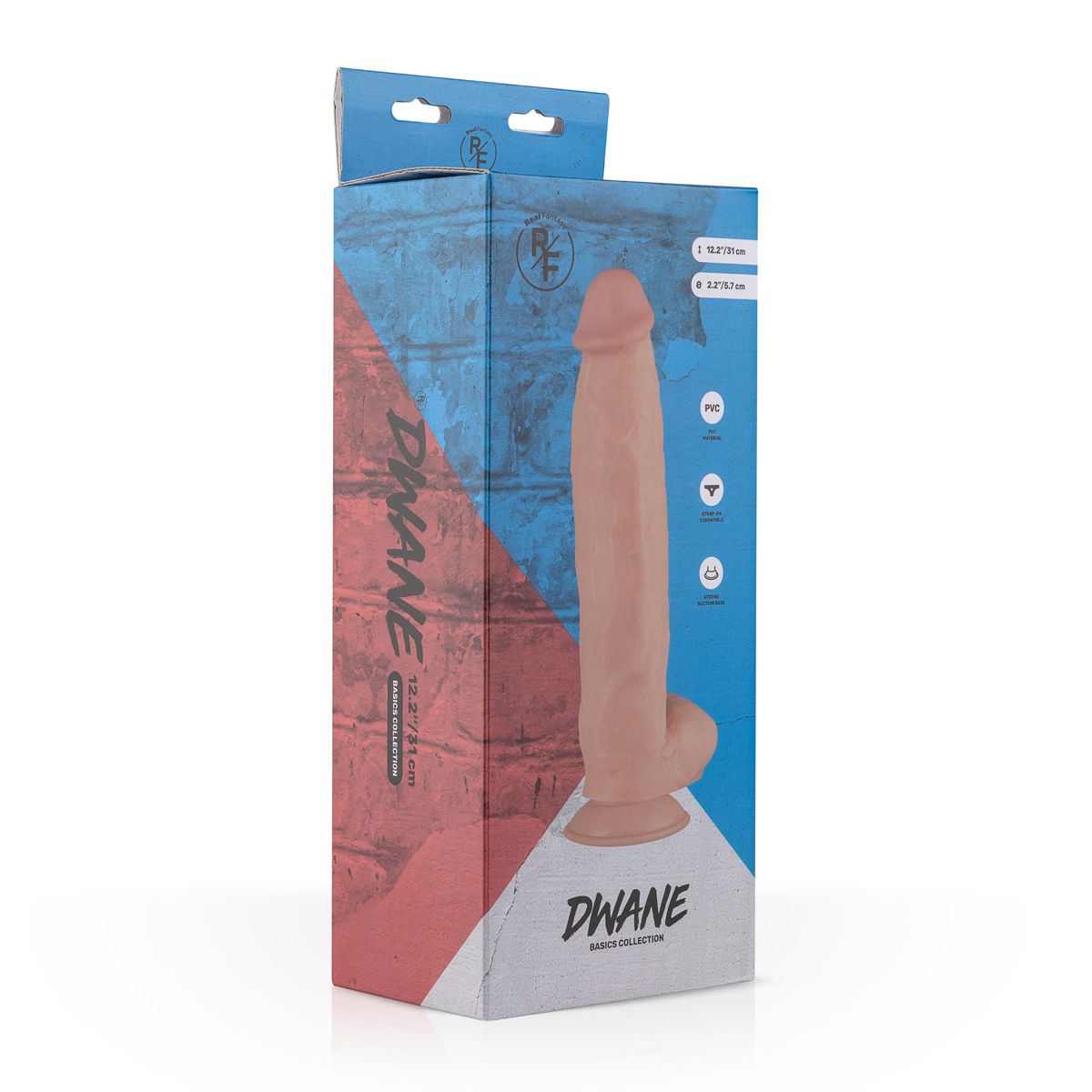 Dwayne Uitgebreide Dildo Met Balzak - 30 cm