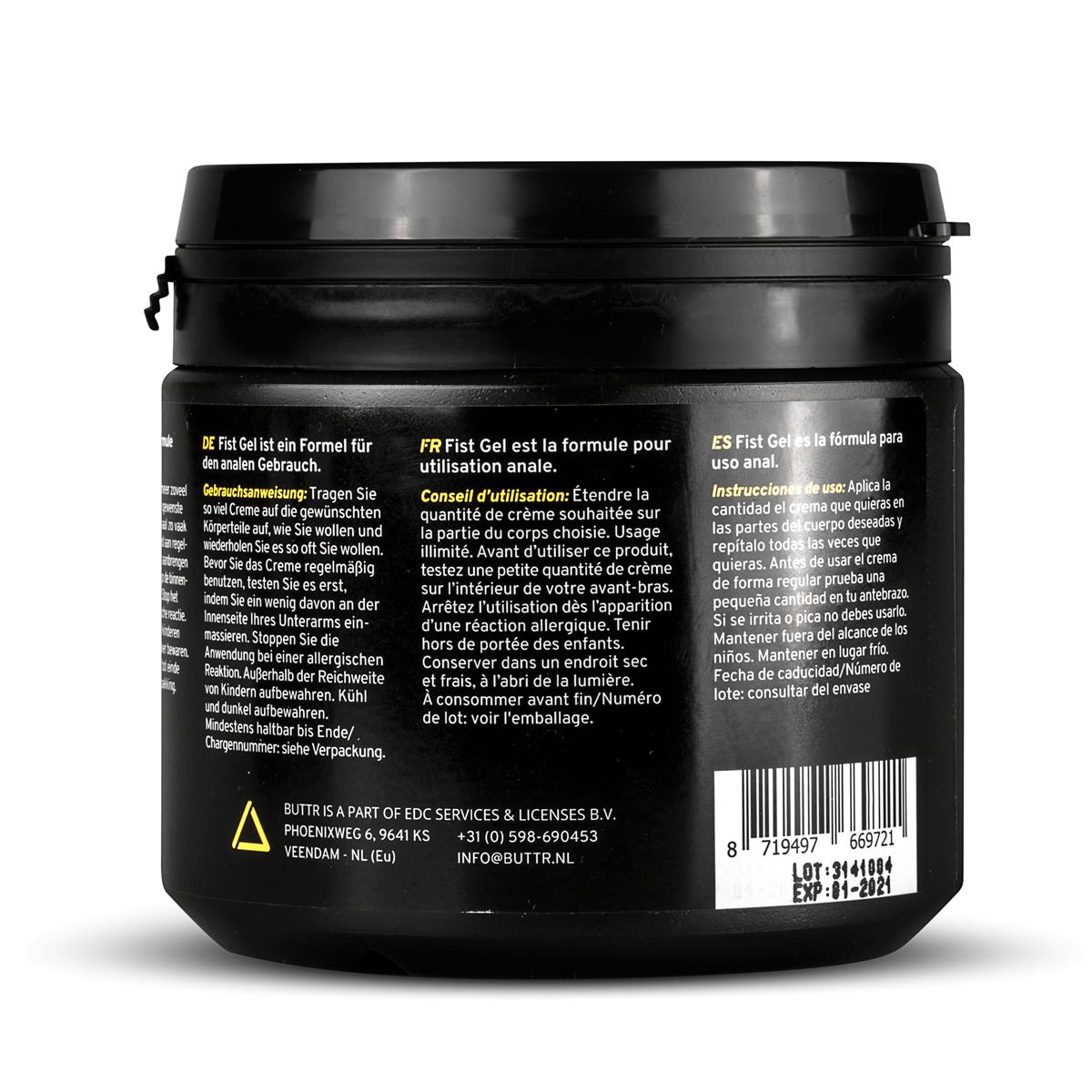 BUTTR - Fisting Gel Op Waterbasis - 500 ml