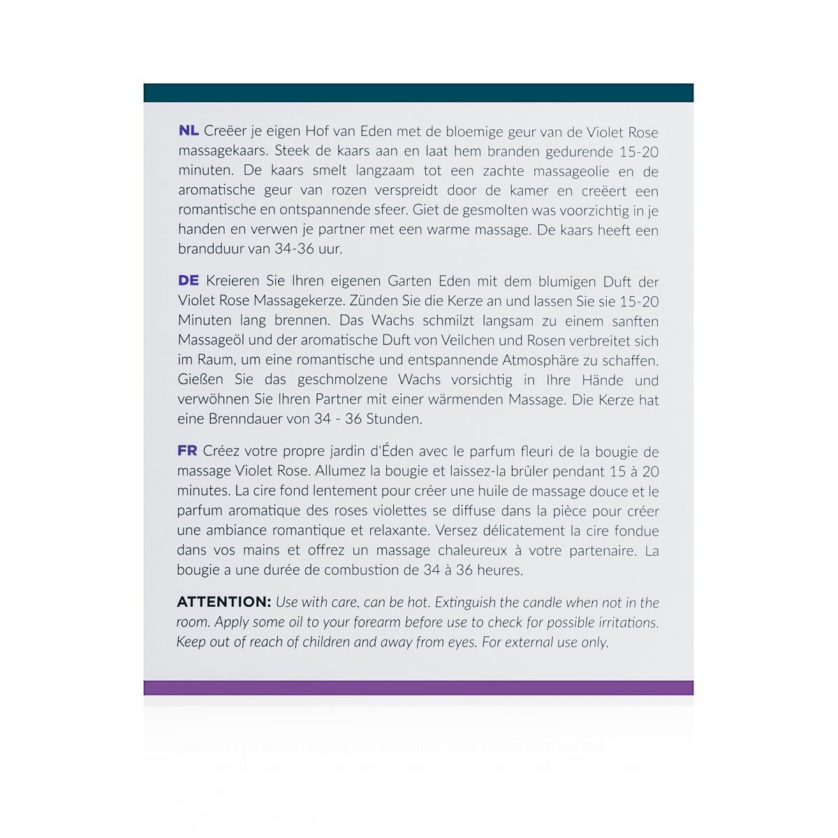 Exotiq Massagekaars Violet Rose - 200g