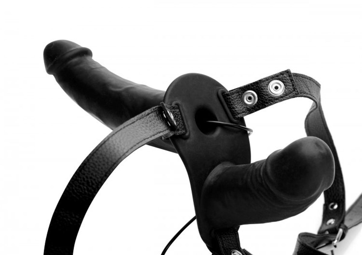 Power Pegger Dubbele Strap-On-vibrator