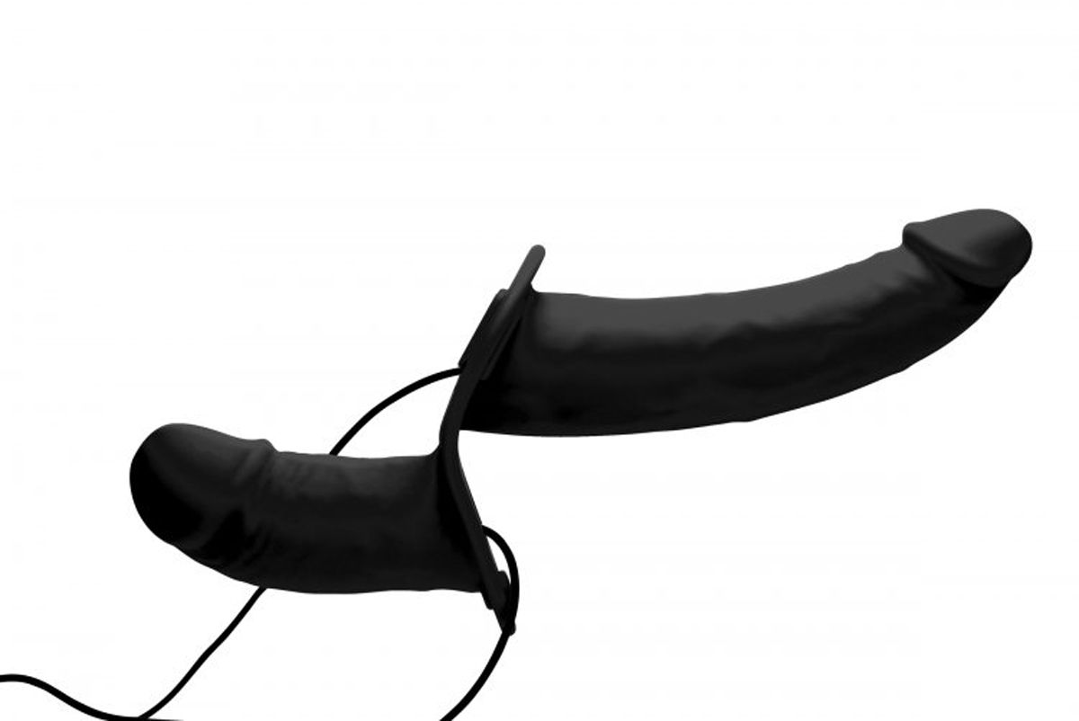 Power Pegger Dubbele Strap-On-vibrator