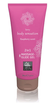 Massage- &amp; Glijgel 2 in 1 - Framboos