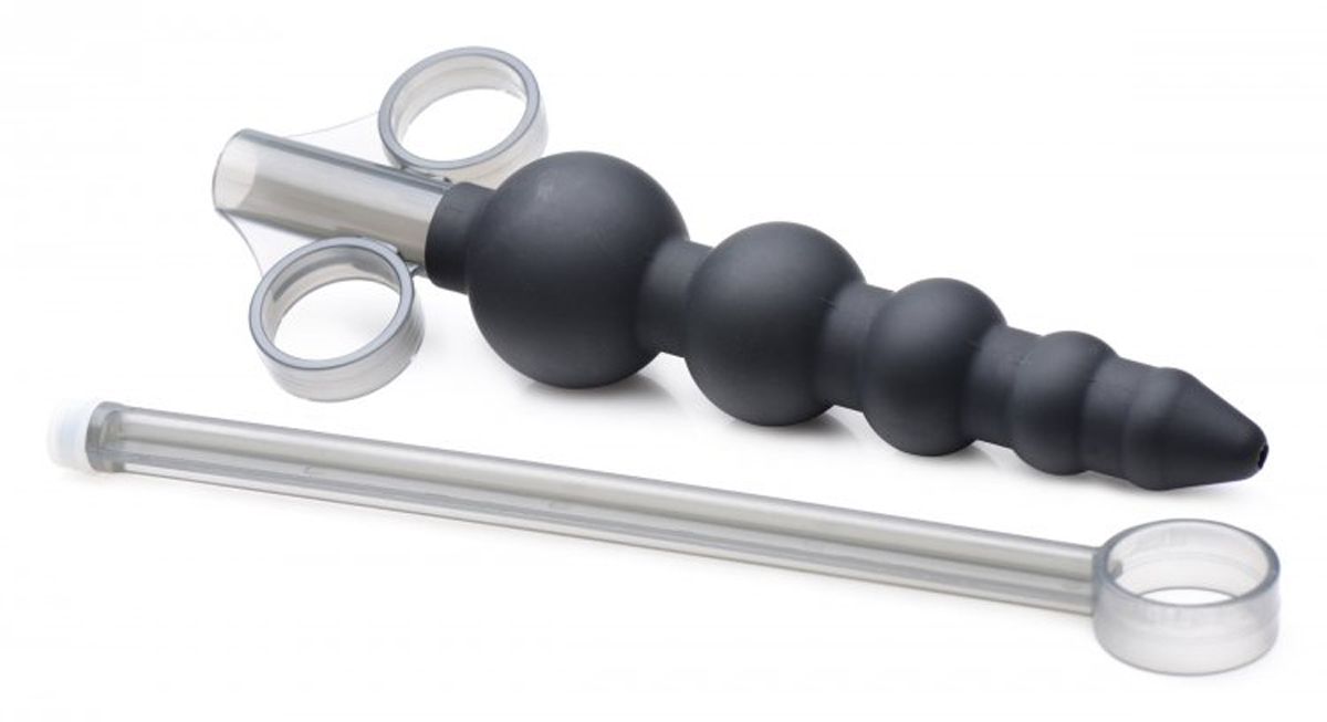 Glijmiddel Launcher met Oplopende Anale Kralen
