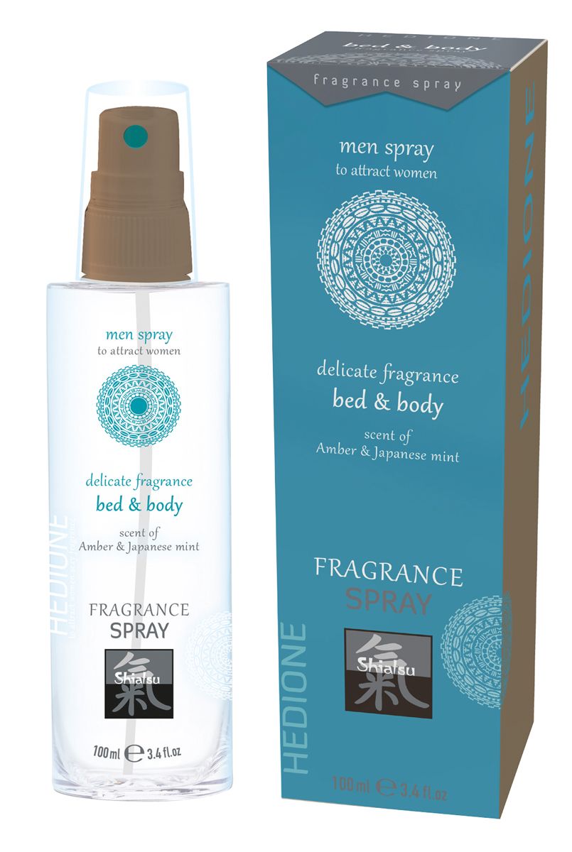 Feromonen Bed &amp; Body Spray Voor Mannen - Amber &amp; Japanse Munt