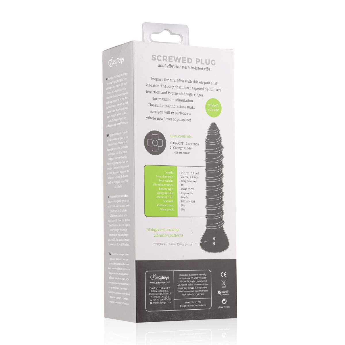 Geschroefde Plug Anaal Vibrator - Groot