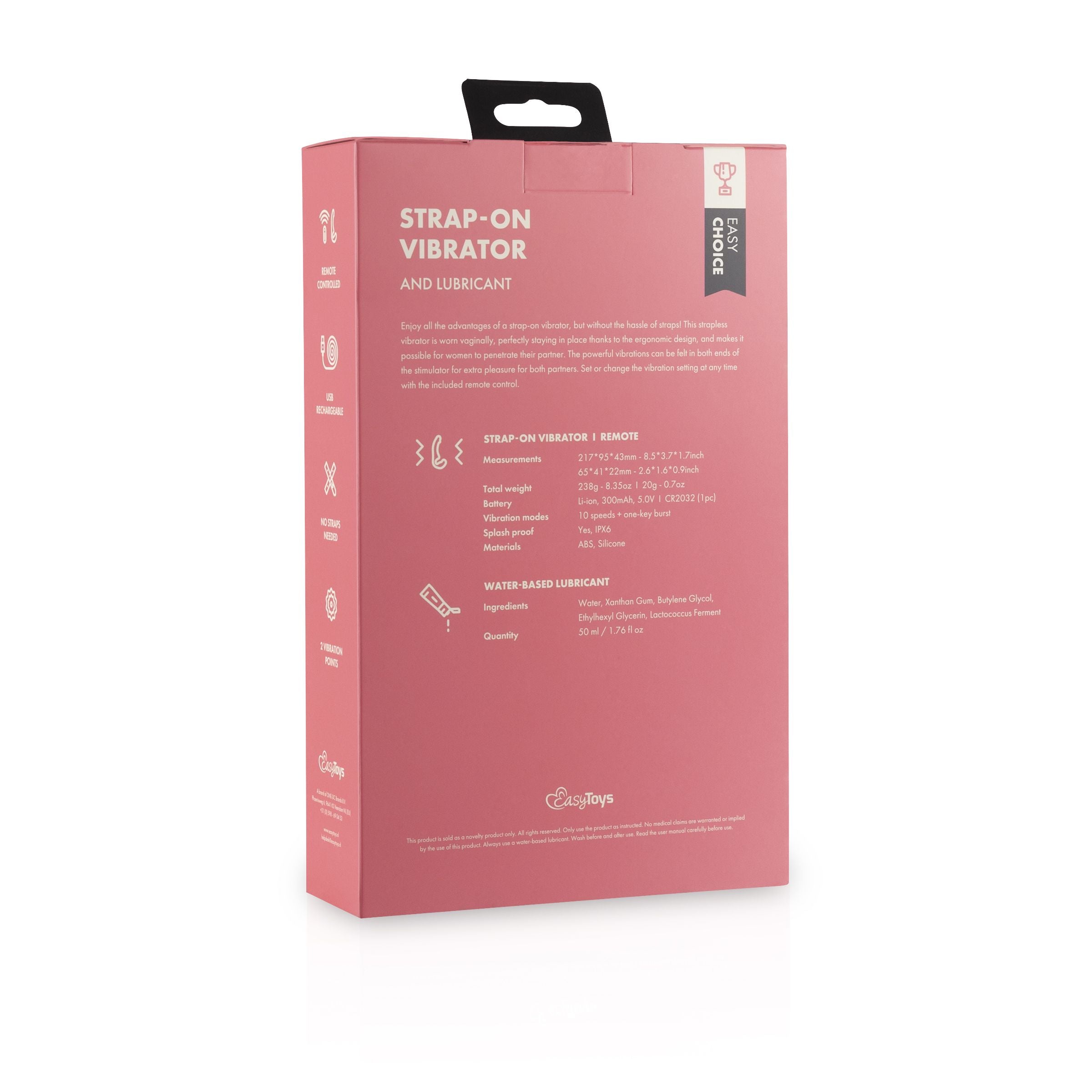 Gemakkelijke keuze Love Rider Strapless Strap-On Vibrator