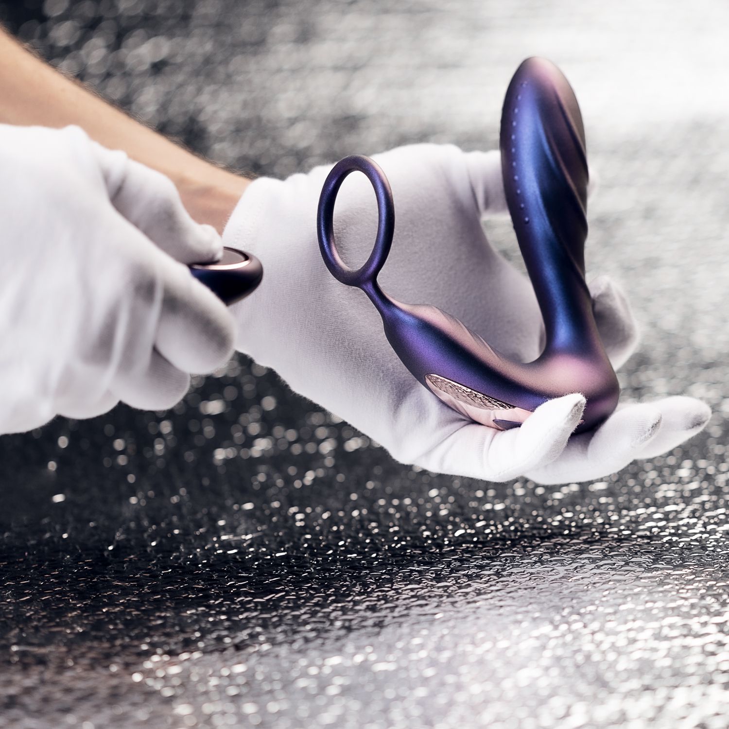 Hueman - Zwart gat anaal vibrator met cockring