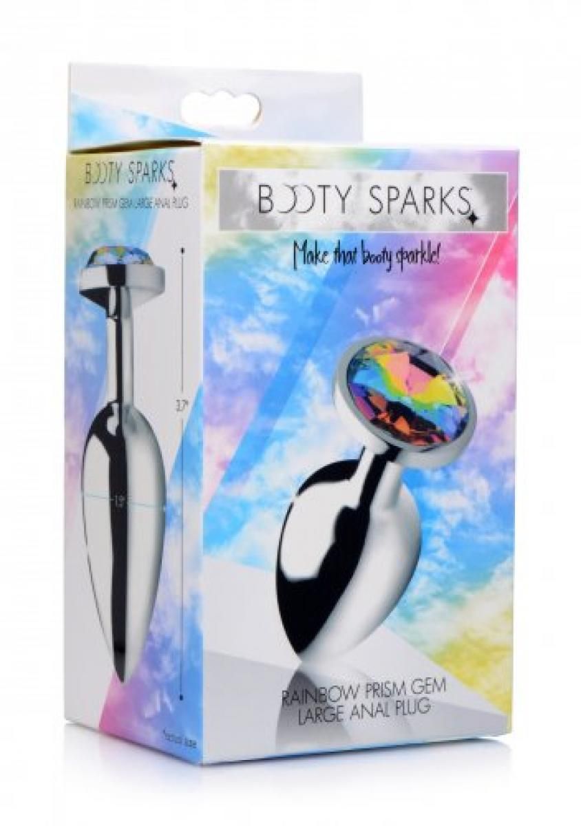 Regenboog Gem Buttplug - Groot