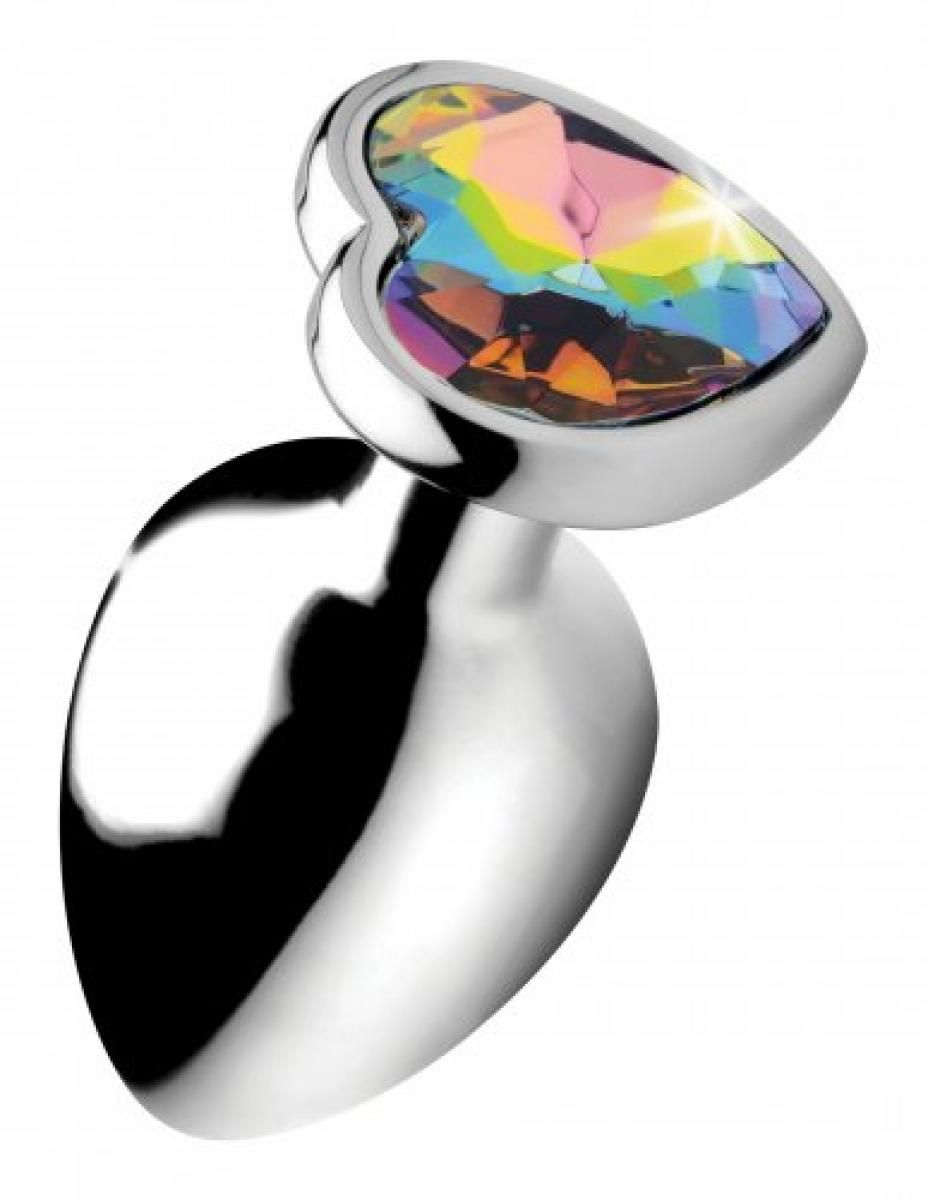 Regenbooghart Buttplug - Groot