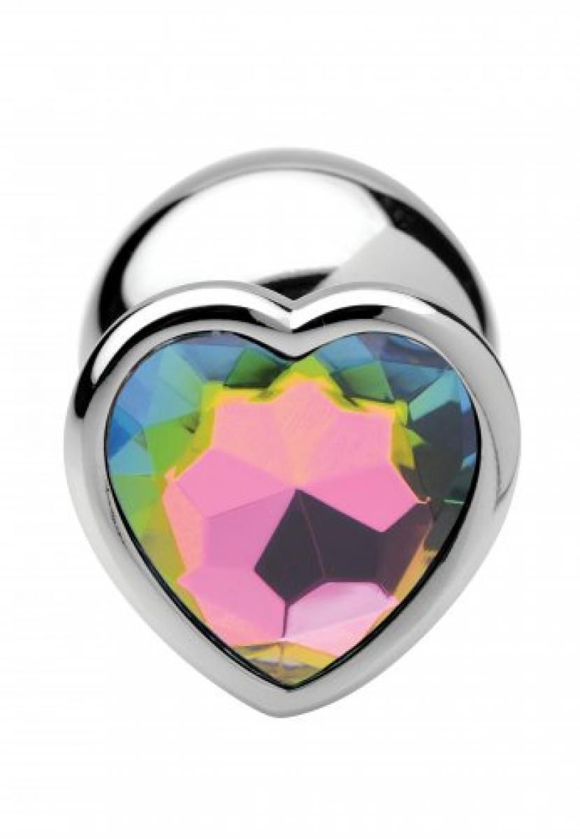 Regenbooghart Buttplug - Groot