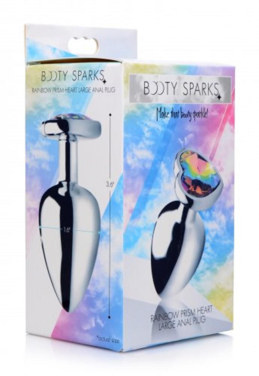 Regenbooghart Buttplug - Groot