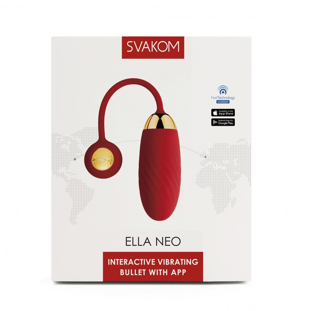SVAKOM - Ella Neo Vibratie Eitje App-bediening - Rood