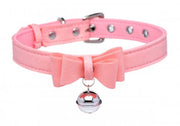 Golden Kitty Halsband Met Kattenbelletje - Roze/Zilver