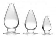 Triple Cones Anale plug Set van 3 - Transparant