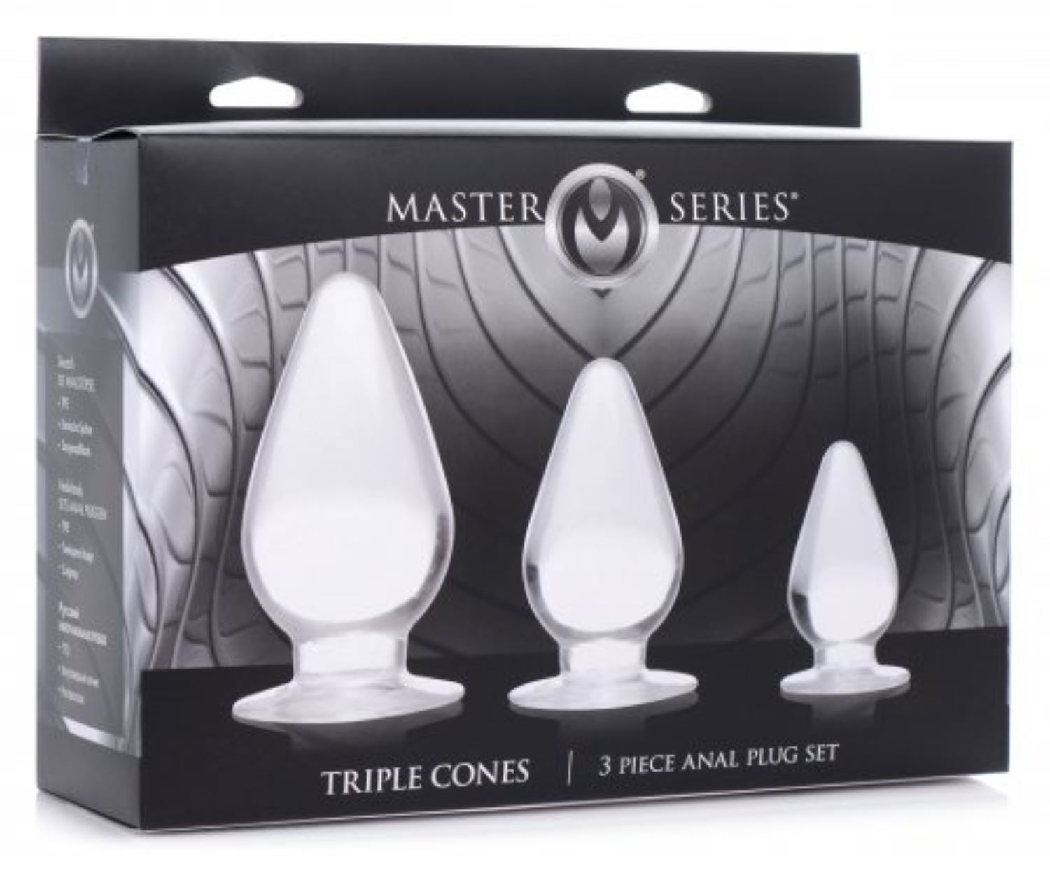 Triple Cones Anale plug Set van 3 - Transparant