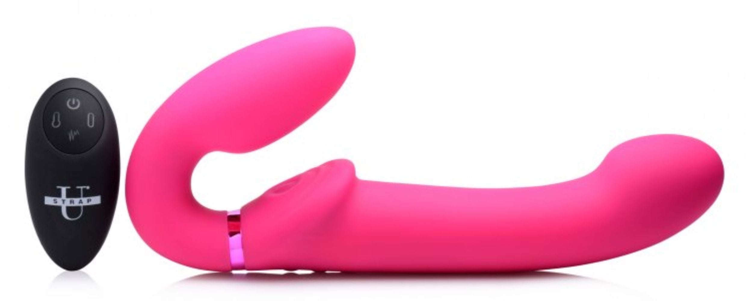 G-Pulse Vibrerende Strapless Strap-On Vibrator Met Afstandsbediening - Roze