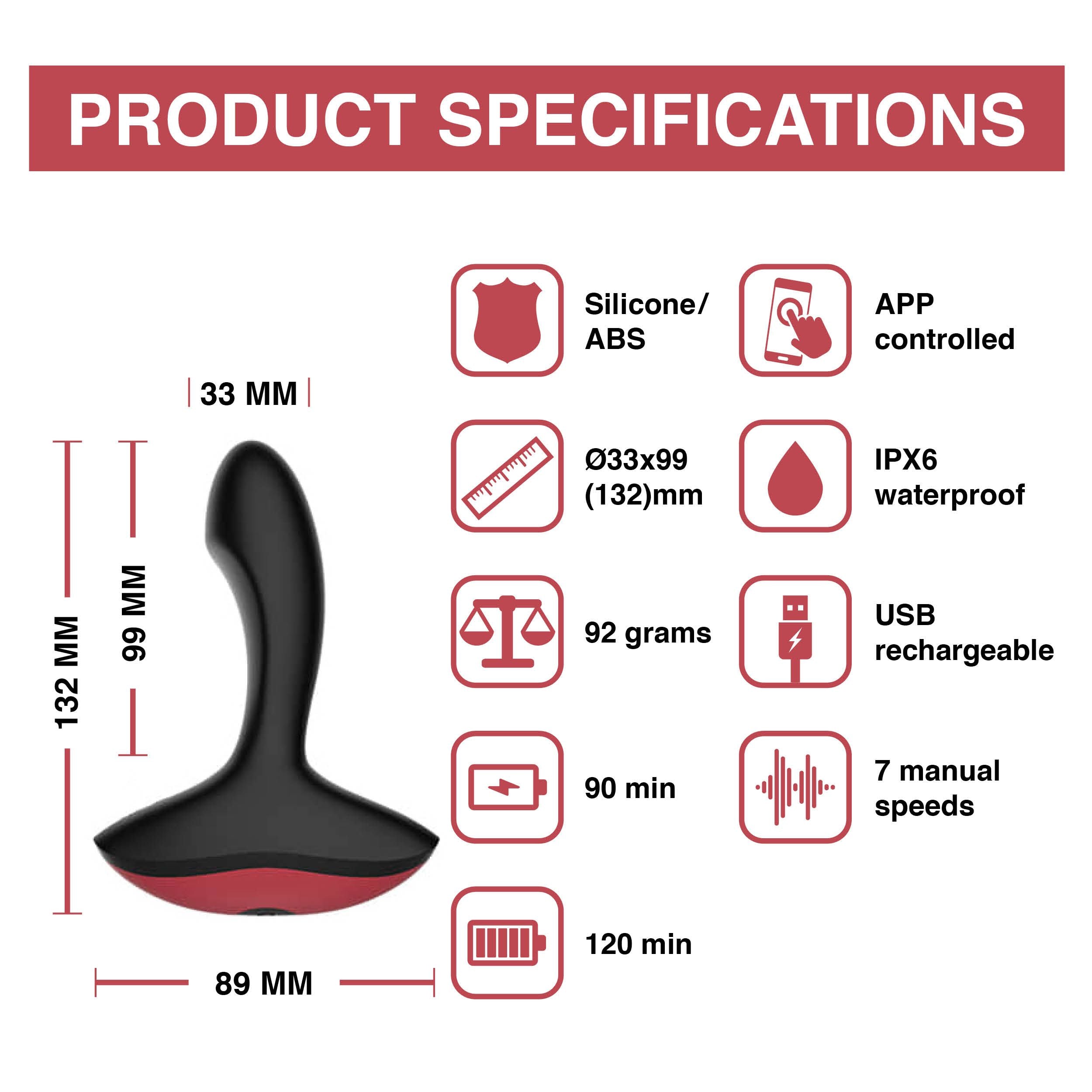 Magic Motion - Solstice App-gestuurde prostaatvibrator