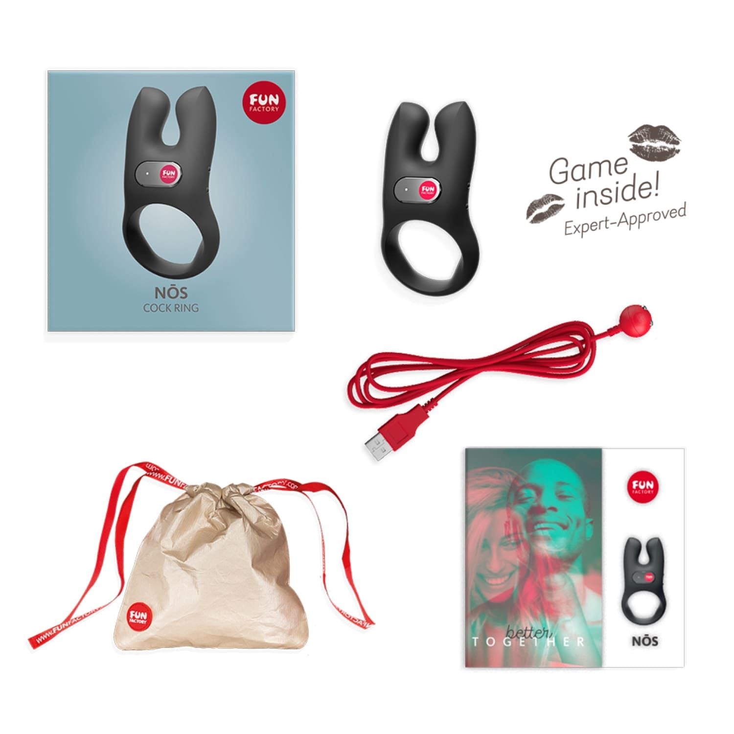 Fun Factory - NŌS Vibrerende Penisring - Zwart