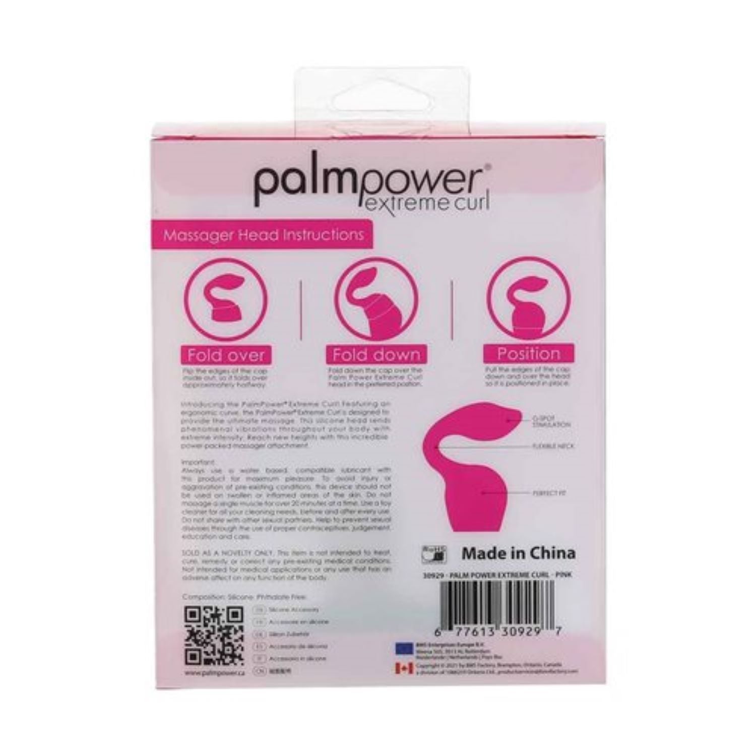 Palm Power - Extreme Curl Siliconen Opzetstuk - Roze
