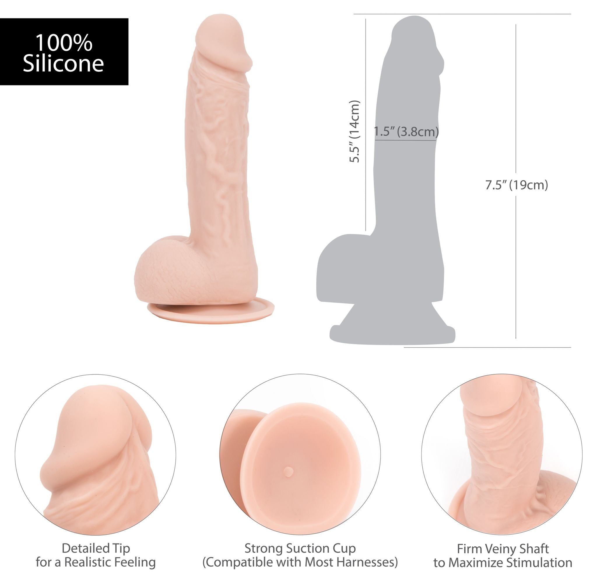 Verslaving - Mark Dildo Met Zuignap - 19 cm