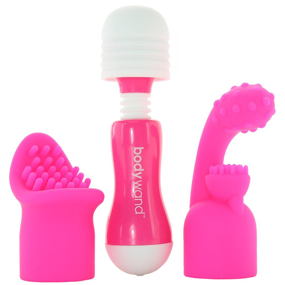 Bodywand Mini Massager Met Opzetstukken - Roze